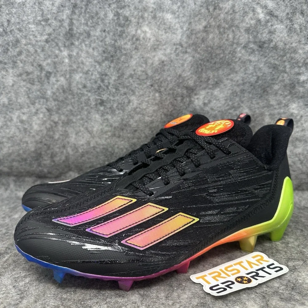 Adidas Adizero Football Cleats Mens Size 11.5 Black Big Mood Emojis GW7620
